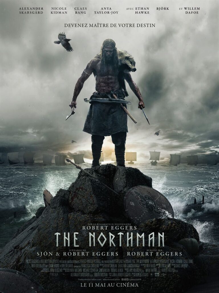 Plakat reklamujący film Wiking (2022) - org. The Northman