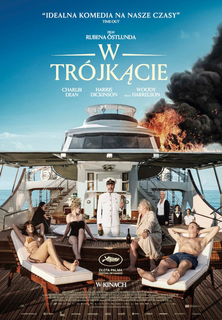 Plakat reklamujący film W trójkącie (2022, reż. Ruben Östlund)