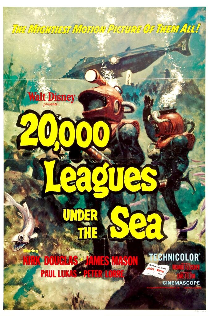 20 000 mil podmorskiej żeglugi (1954) - plakat